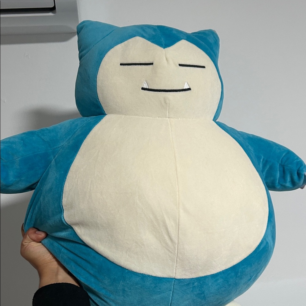 Pokemon Snorlax Blue and Cream Stuffed Animal